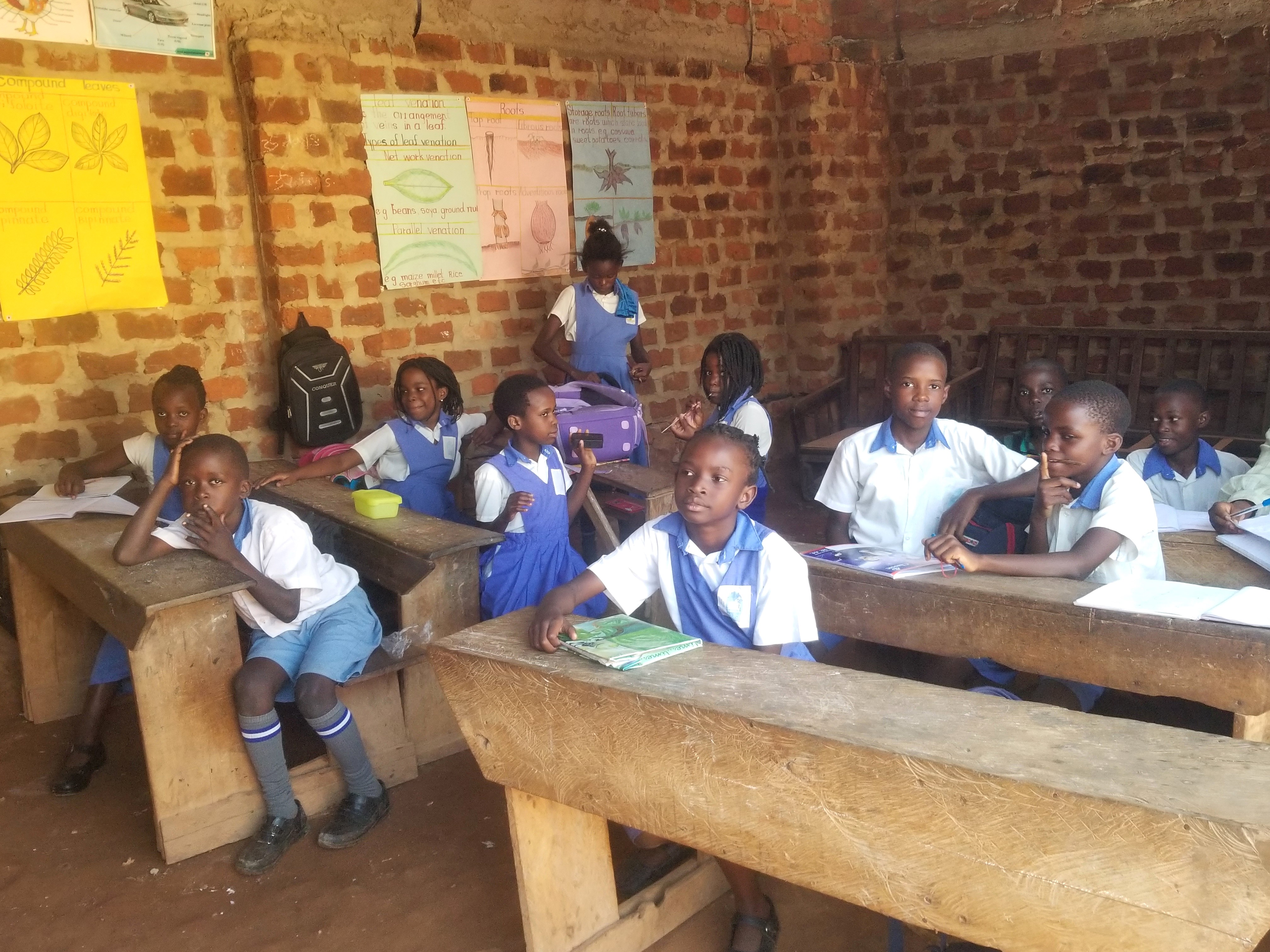 Children studying in classroom